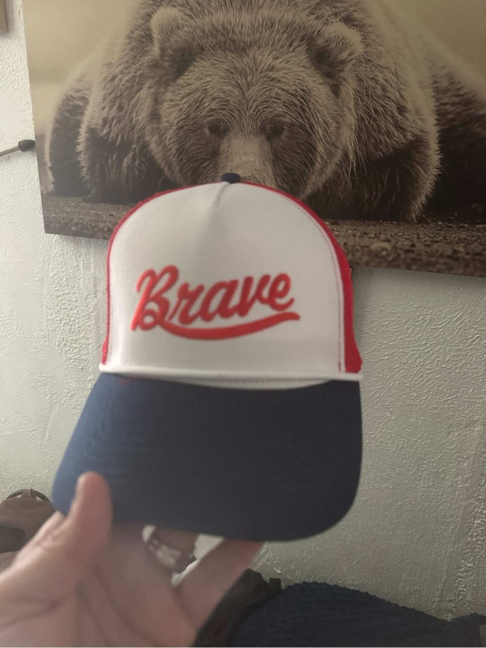 Brave Kids' Trucker Hat - Red, White & Blue